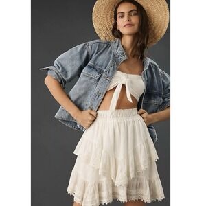 NWT Dear John Anthropologie Relaxed Denim Oversized Jacket 100% Cotton Soft XS